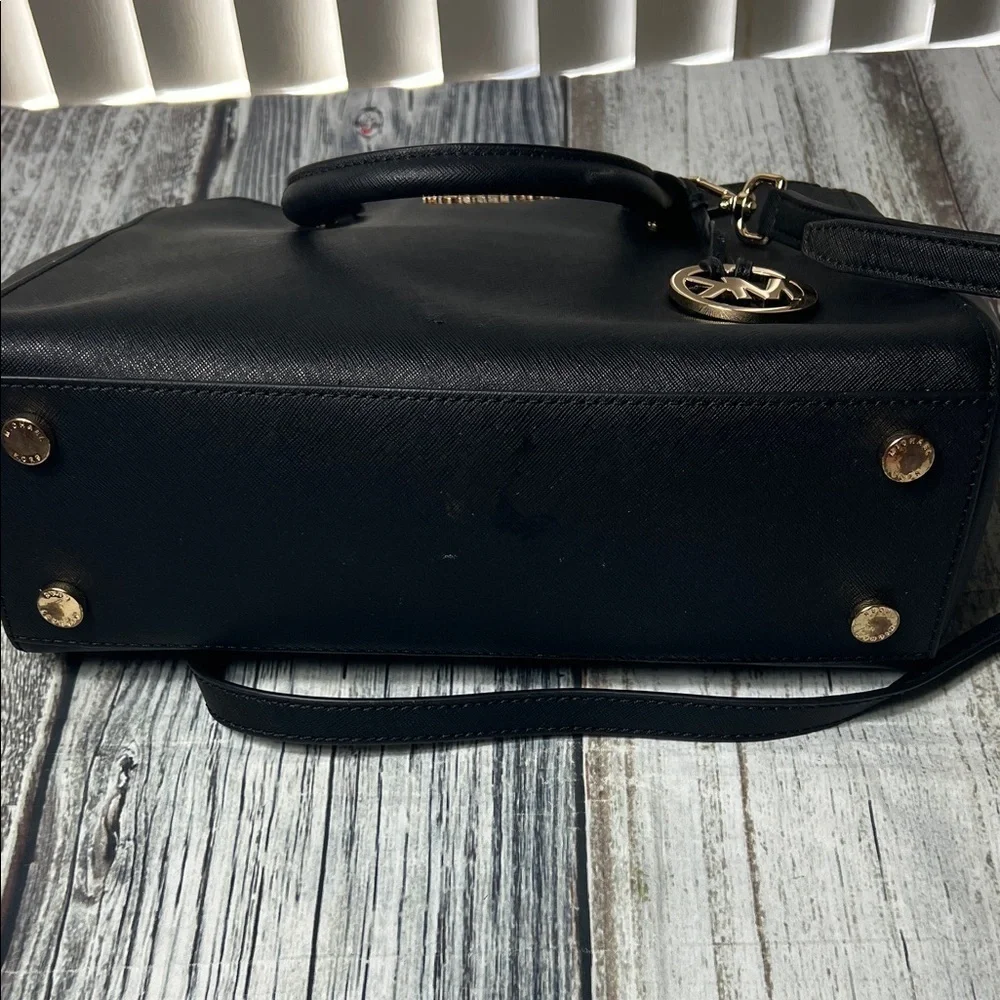 Michael Kors Sheila Large Satchel with Gold Color Accent